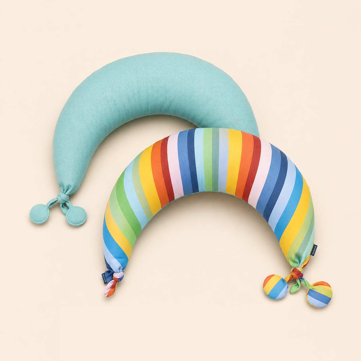 Rainbow Moon Cushion Set – Decorative Crescent Pillows