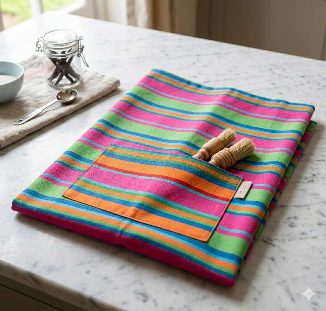 Fiesta Stripe Premium Cotton Chef's Apron