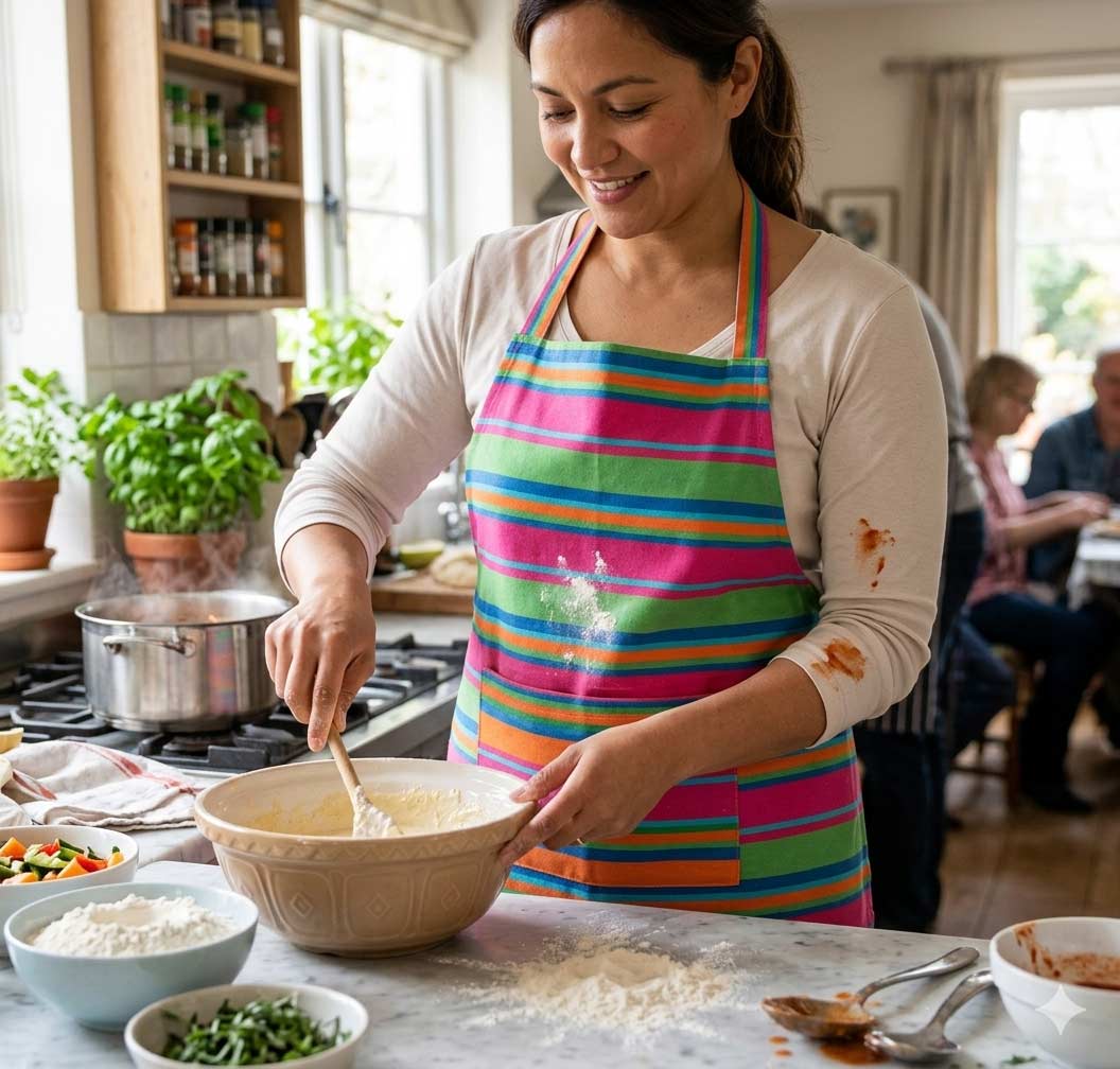 Fiesta Stripe Premium Cotton Chef's Apron