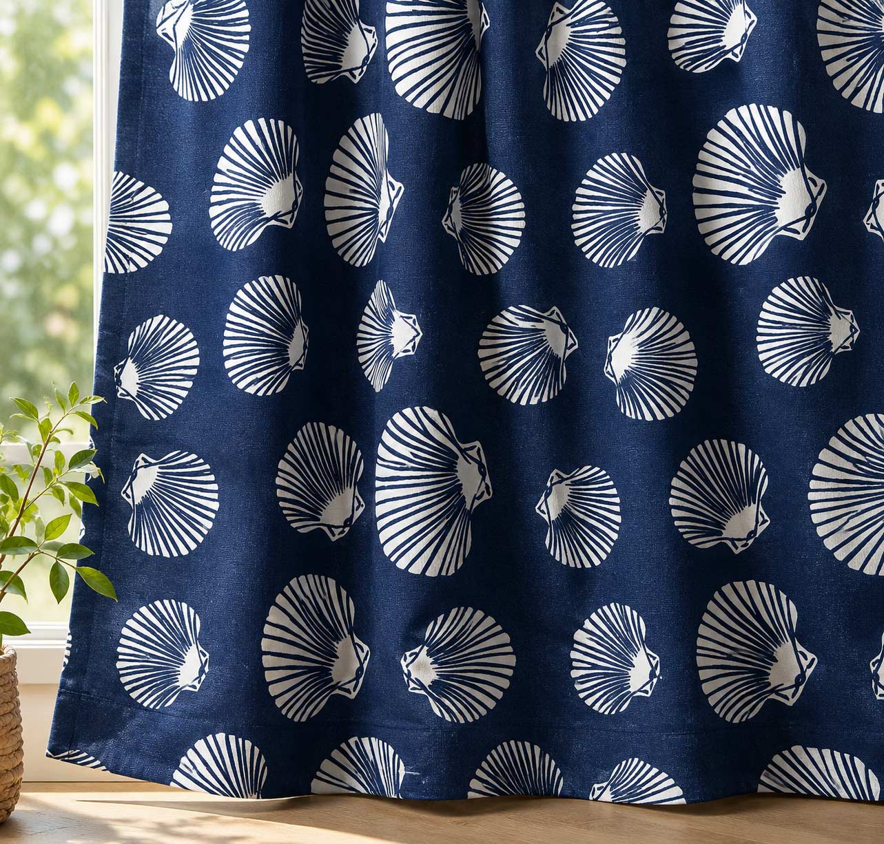 Shell Print Curtains